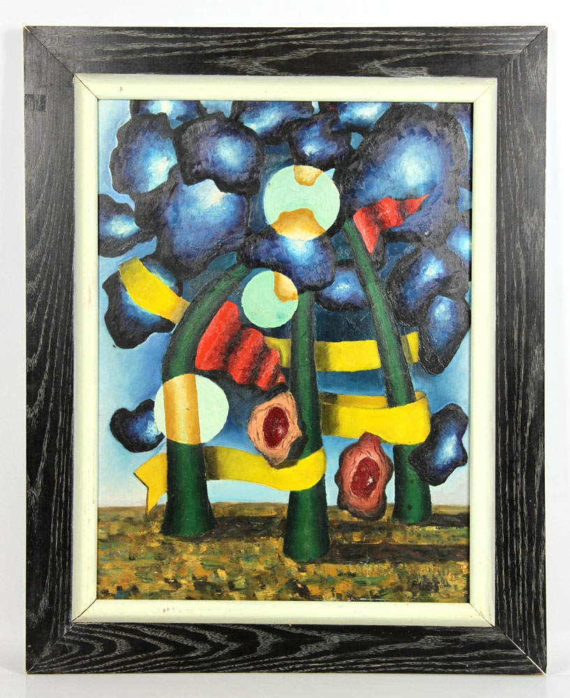 Appraisal: - Attr Leger Abstract O M Attributed to Fernand Leger