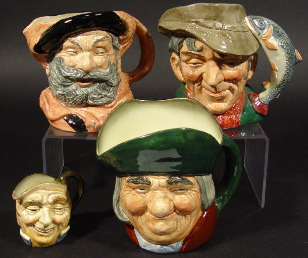 Appraisal: Four Royal Doulton character jugs comprised three large 'The Poacher