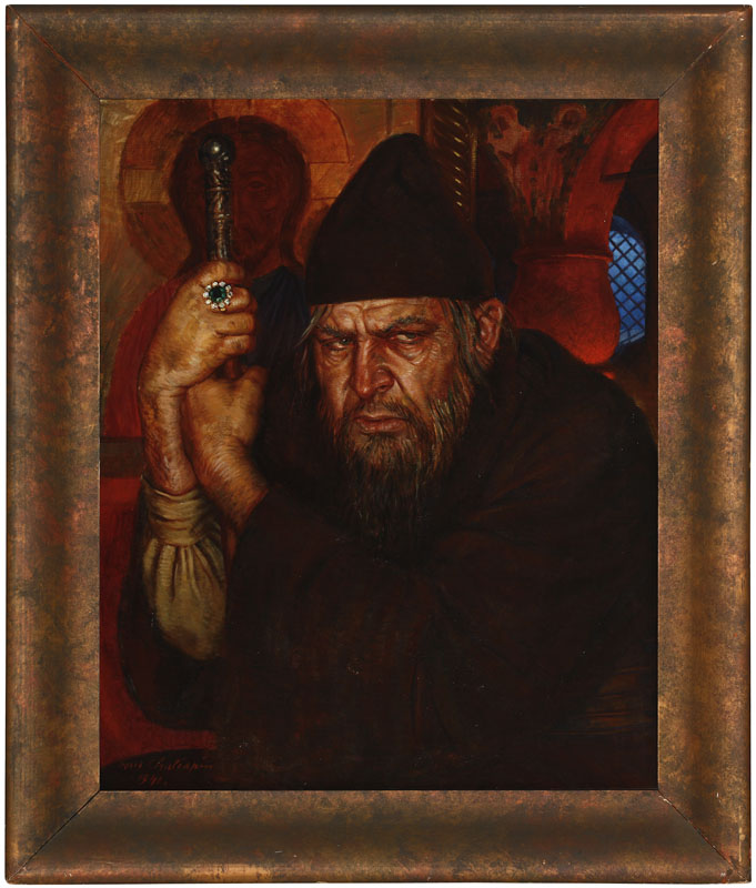 Appraisal: Boris Chaliapin - Portrait of Akim Tamiroff in costume Oil