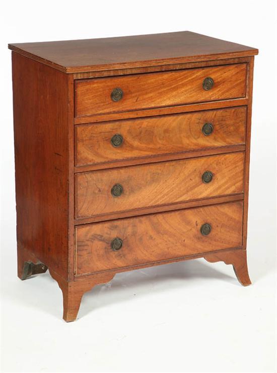 Appraisal: HEPPLEWHITE CHEST England early th century mahogany and mahogany veneer