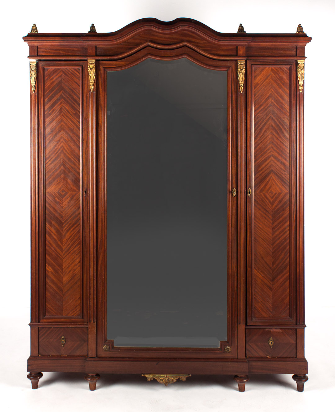 Appraisal: Napoleon III Louis XVI style mahogany armoire second half- th