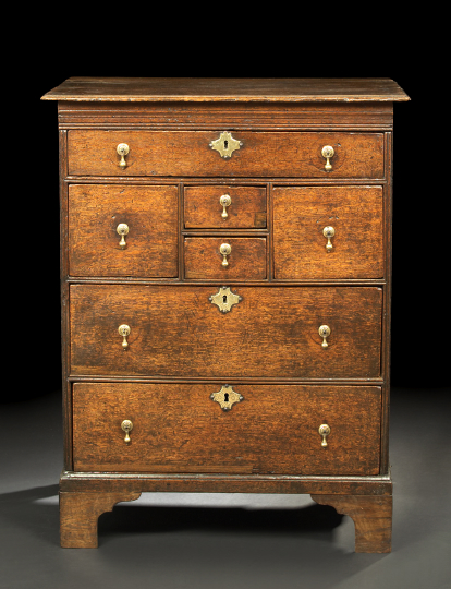 Appraisal: English Oak Chest early th century and later the rectangular