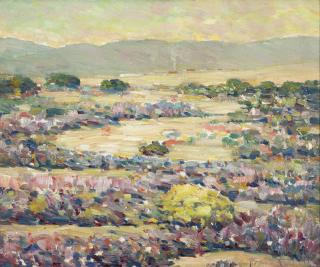 Appraisal: Frank Coburn Desert verbena signed lower right Frank Coburn oil