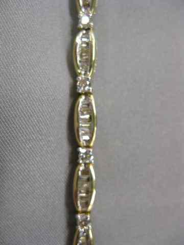 Appraisal: Diamond Bracelet round and baquette diamonds totaling carats in k