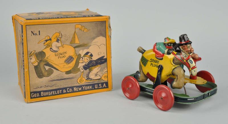 Appraisal: German Nifty Barney Google Spark Plug Toy With rare original