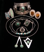 Appraisal: A Lot of Miscellaneous Sterling Jewelry Items include Native American