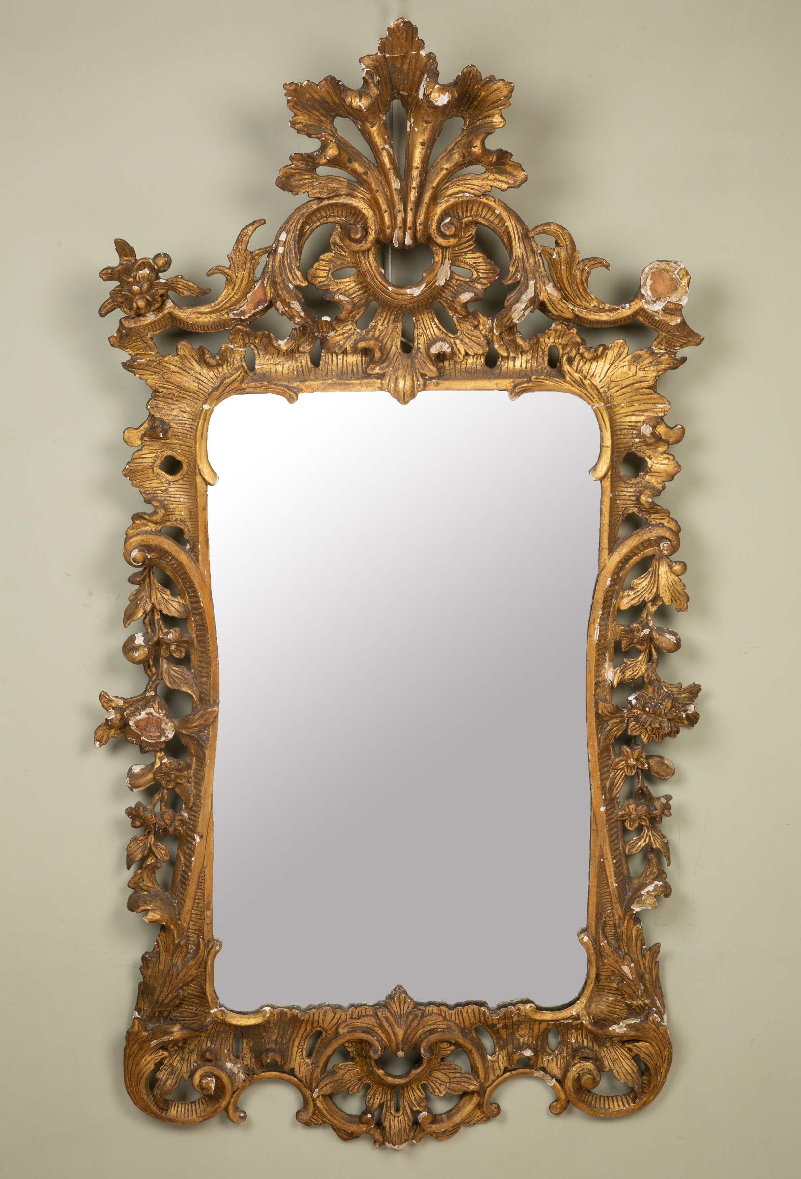 Appraisal: An th century carved giltwood pier glass or wall mirror