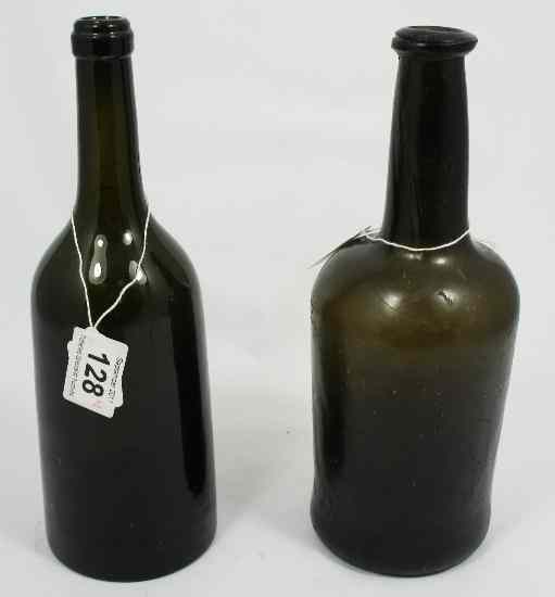 Appraisal: th Century Cylinder Wine Bottle and a Similar Bottle