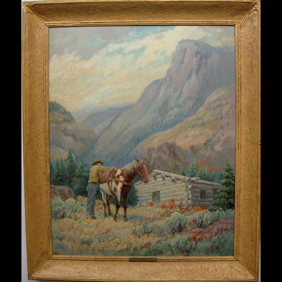 Appraisal: STUART CLIFFORD SHAW - CANADIAN BY THE CARIBOO TRAIL OIL