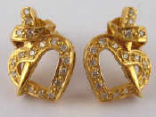 Appraisal: A pair of yellow metal tests carat gold diamond earrings