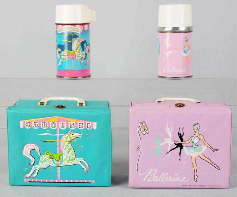 Appraisal: Lot of Vinyl Dance Amusement Lunch Boxes Made by Aladdin