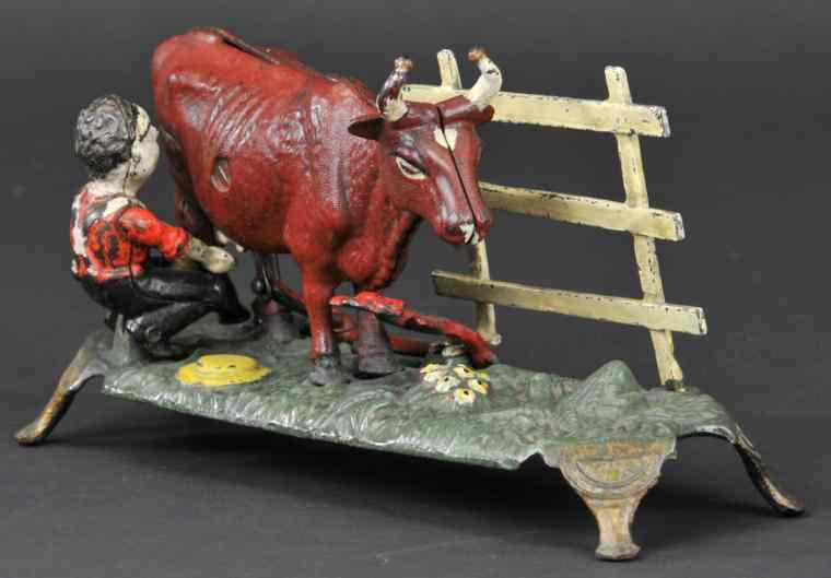 Appraisal: MILKING COW MECHANICAL BANK J E Stevens Co designed by