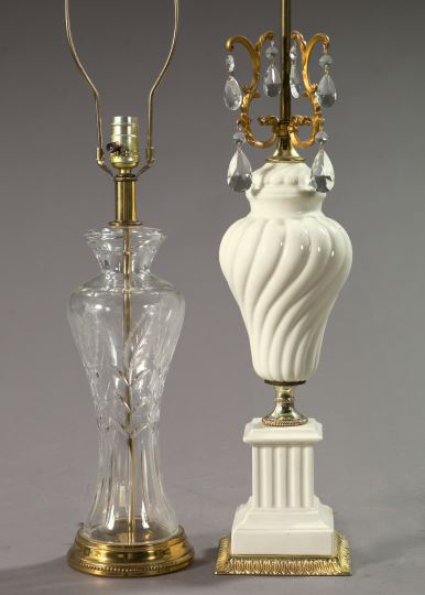 Appraisal: Two Continental Table Lamps consisting of a good tall Italian