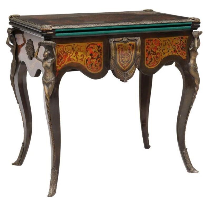 Appraisal: French Napoleon III period flip-top games table late th c