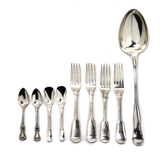 Appraisal: A Collection of Silver and Silverplate Flatware