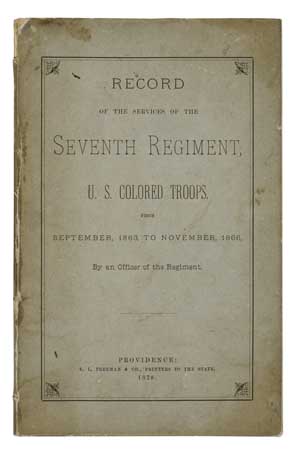 Appraisal: MILITARY CALIFF JOSEPH MARK Record of the Services of the