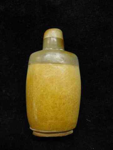 Appraisal: Chinese Carved Bone Horn Snuff Bottle ''