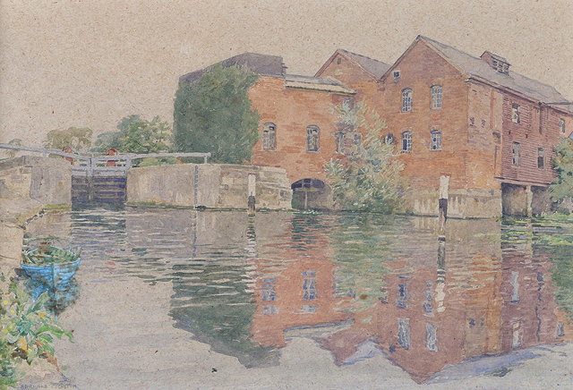 Appraisal: BERNARD CECIL GOTCH b Sandford Mill and Lock signed watercolour