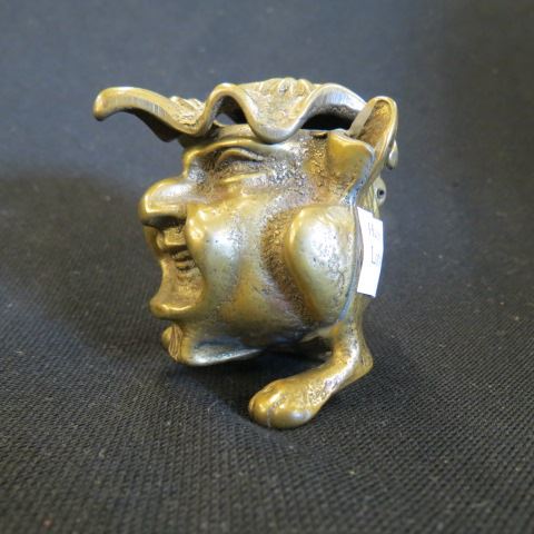 Appraisal: Figural Brass Inkwell of a Gargoyle lacking insert