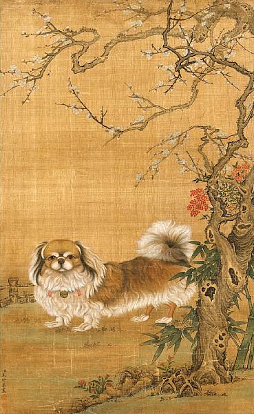 Appraisal: Property from a Pennsylvania Collection Pekingese th th Century Hanging