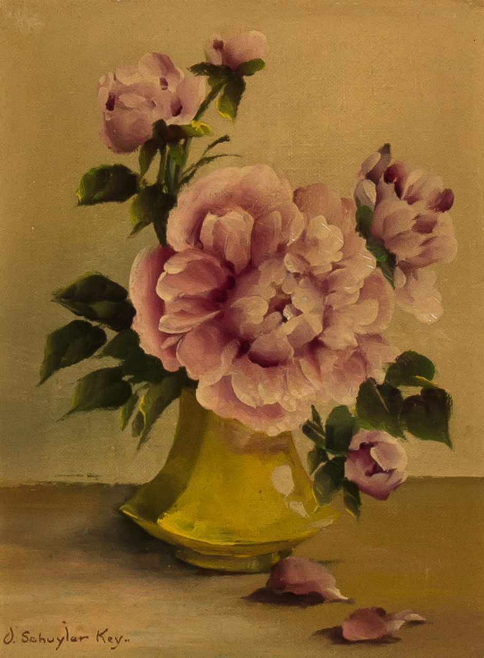 Appraisal: VIVIAN SCHUYLER KEY American - Floral Still Life oil on