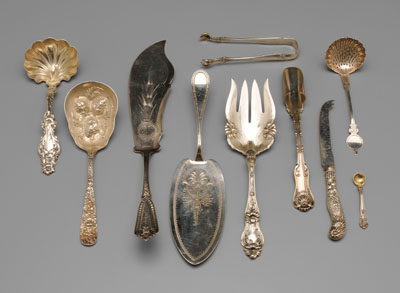 Appraisal: Assorted Sterling Flatware th and th century pieces including Tiffany