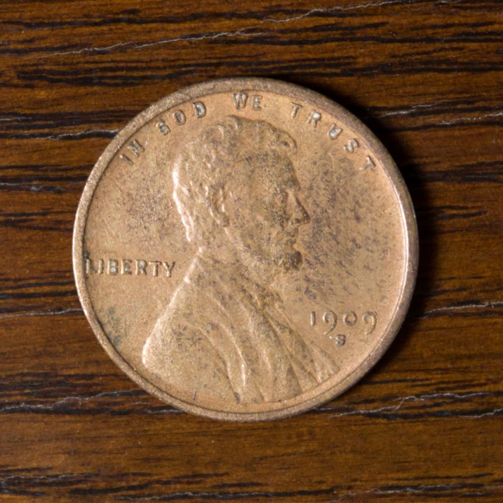 Appraisal: RARE DATE U S LINCOLN HEAD WHEAT PENNY -S VDB