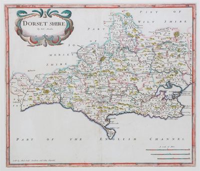 Appraisal: Dorset - Morden Robert Dorsetshire hand-coloured engraved map x mm