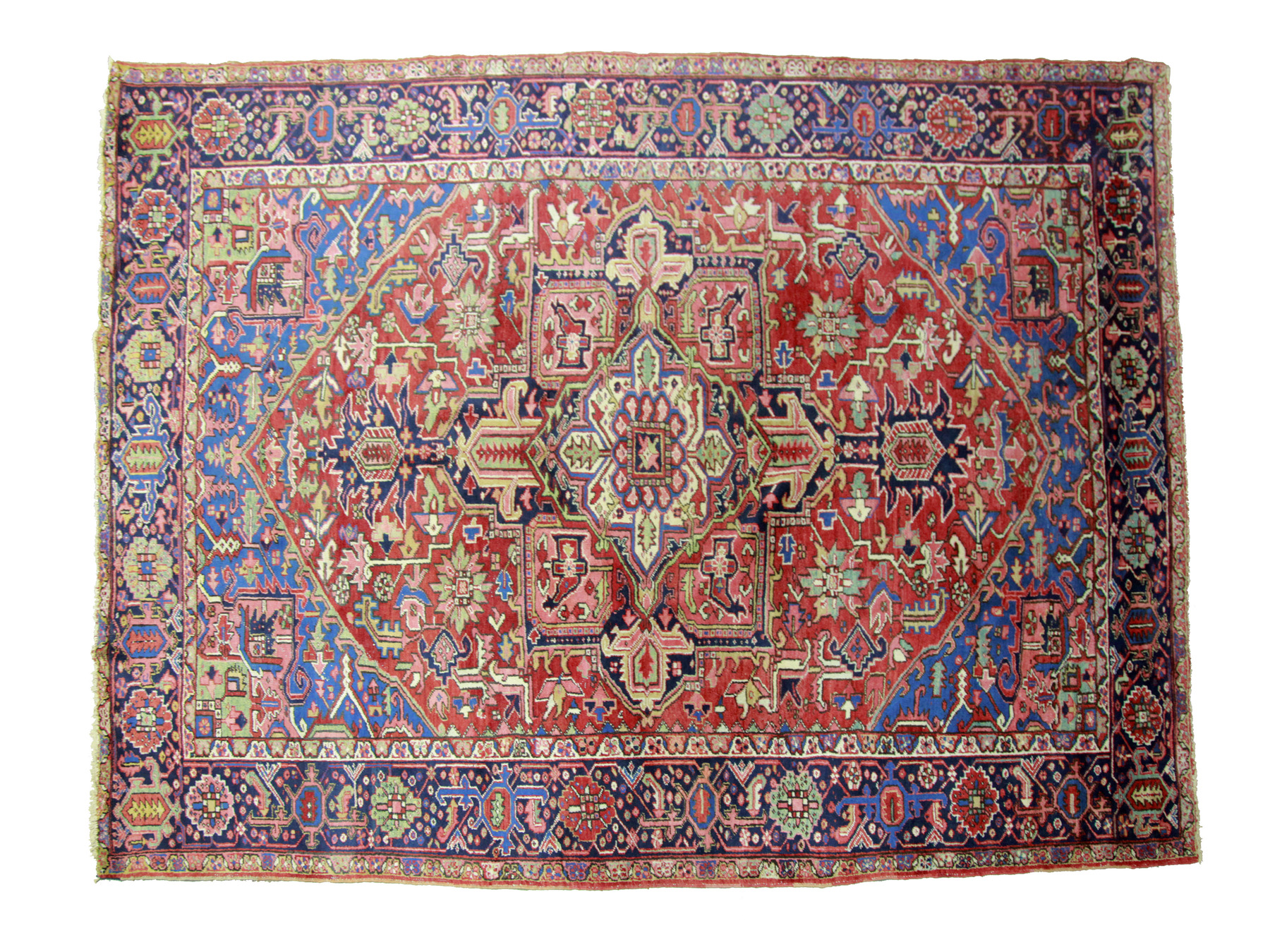 Appraisal: ORIENTAL RUG Iran ca Room size Gorevan Heriz Brick red