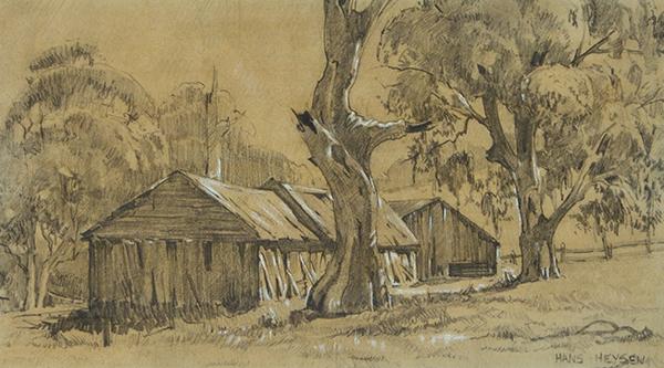 Appraisal: HANS HEYSEN - Hindmarsh Valley circa pencil HANS HEYSEN -