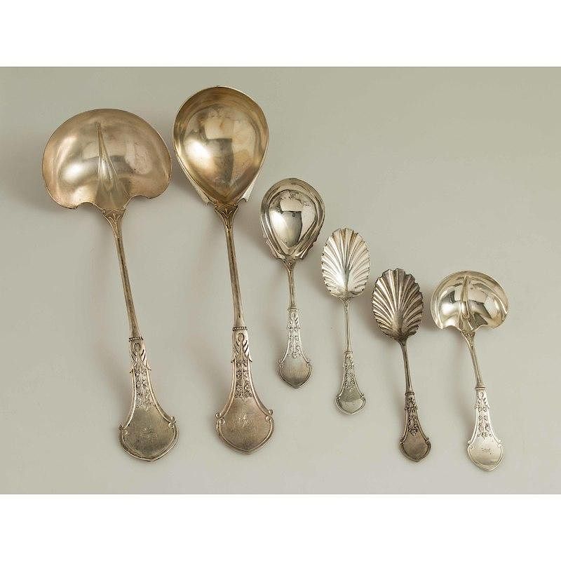 Appraisal: Silver Serving Pieces Alameda Pattern Six silver serving pieces Alameda