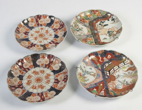 Appraisal: A pair of fluted Japanese Imari plates Meiji period cm