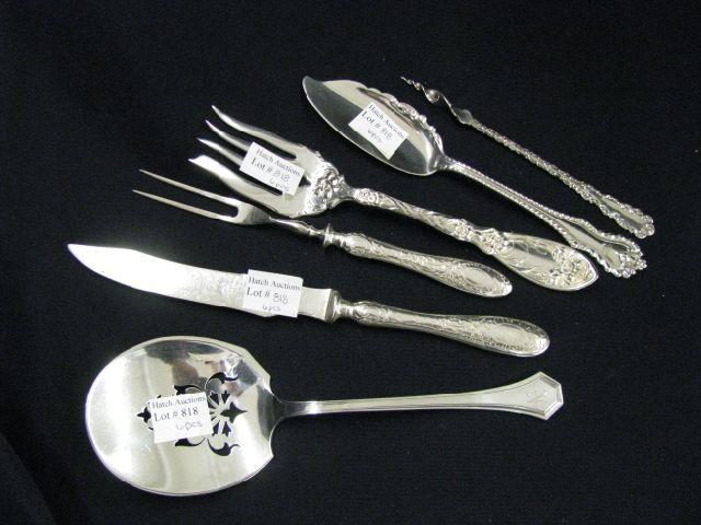 Appraisal: Victorian Sterling Silverplate Serving Pieces tomato butter pick jelly slice