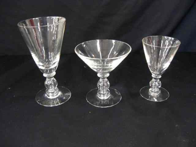 Appraisal: pc Hawkes Cut Crystal Stemware Service three sizes hollow ball