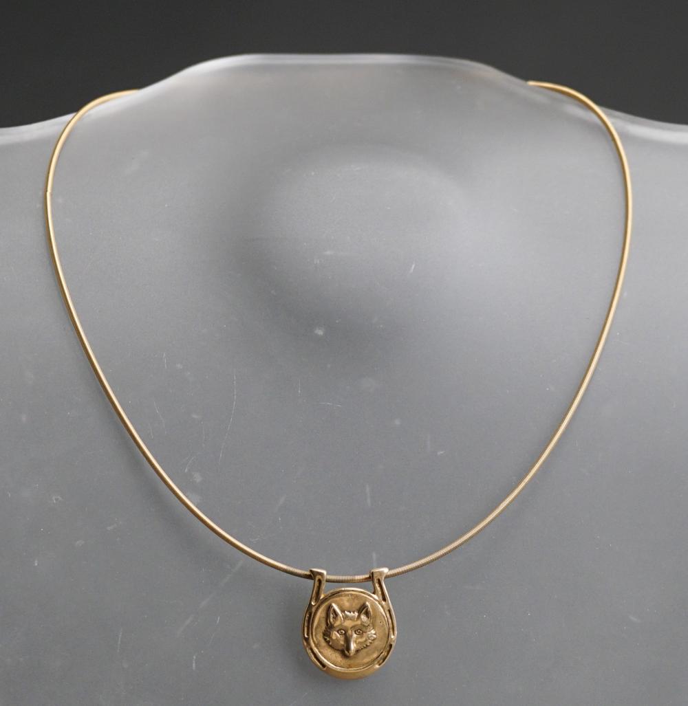 Appraisal: -Karat Yellow Gold Snake Chain Necklace attached with -Karat Yellow