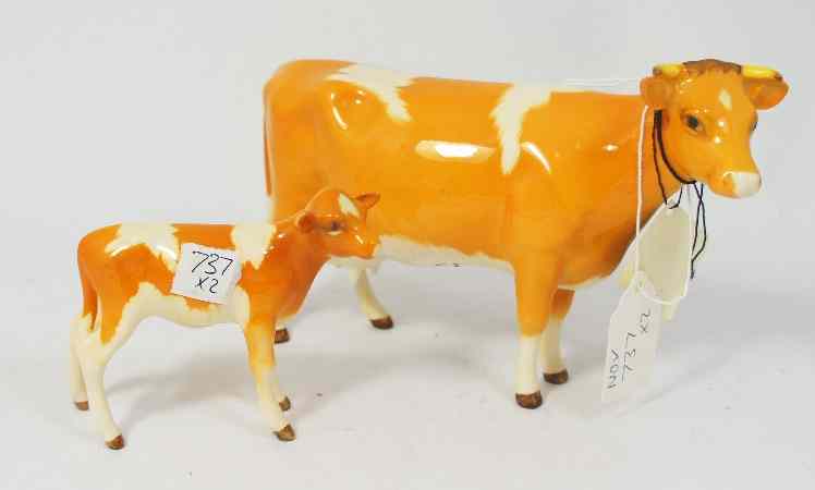 Appraisal: Beswick Guernsey Cow B and Calf A