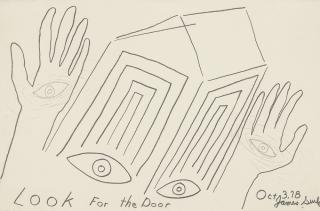 Appraisal: James Surls b Look for the Door graphite on paper