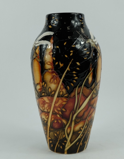 Appraisal: Moorcroft vase decorated in the Crane Fly design signed Paul