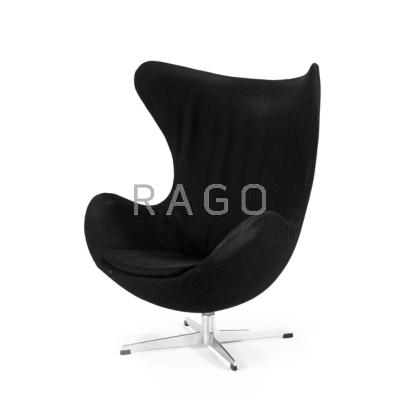 Appraisal: ARNE JACOBSEN FRITZ HENINGSEN Egg chair Denmark s Upholstery aluminum