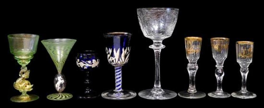 Appraisal: GLASS Mixed assortment of better stemware eight pieces total details