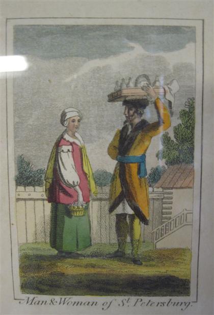 Appraisal: Group of four English hand-colored lithographs early th century