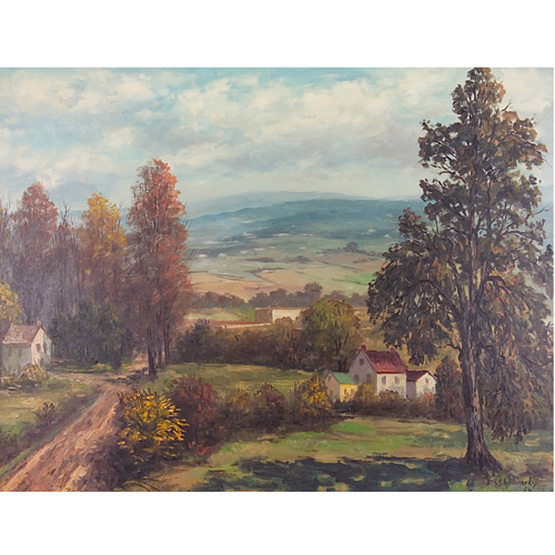 Appraisal: Caesare A Ricciardi American - Untitled Bucks County Landscape oil