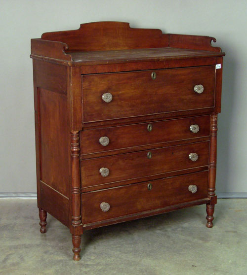 Appraisal: Sheraton cherry chest of drawers th c h w