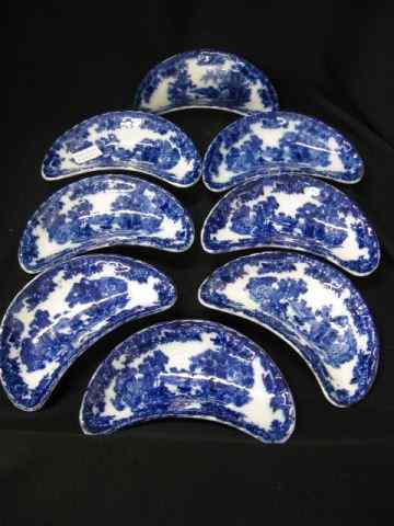 Appraisal: Set of Flow Blue Side Dishes ''Fairy Villas'' ''