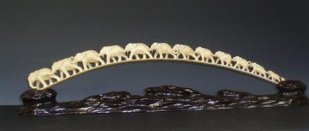 Appraisal: A late th early th century carved ivory tusk of