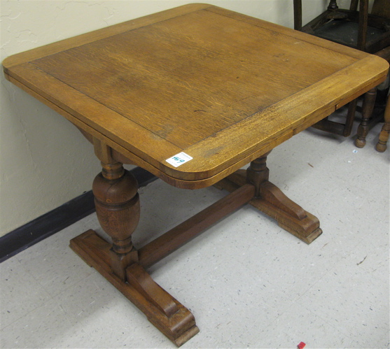 Appraisal: OAK DINING TABLE AND CHAIR SET English early th century