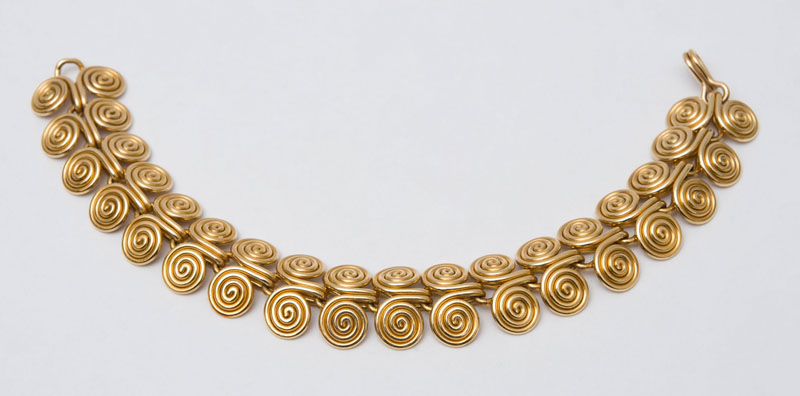 Appraisal: LOW KARAT GOLD SPIRAL LINK BRACELET x in approx grams