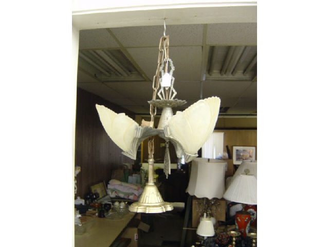 Appraisal: ART DECO HANGING LIGHT FIXTURE