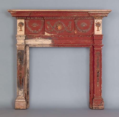 Appraisal: Philadelphia Federal pine and composition mantle attributed to Robert Wellford