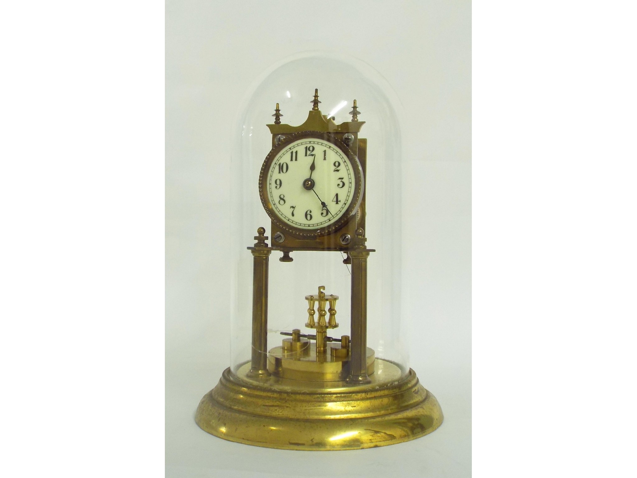 Appraisal: Torsion four hundred day mantel clock the circular dial within